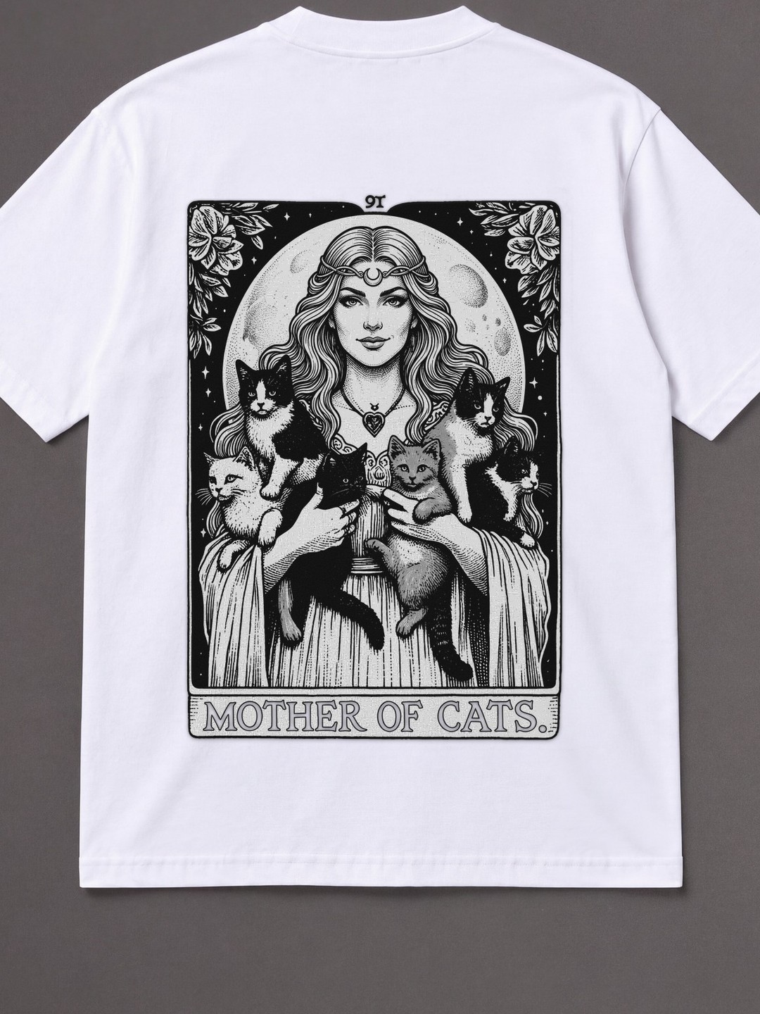 Reina de los gatos en tu outfit — Detalle del estampado