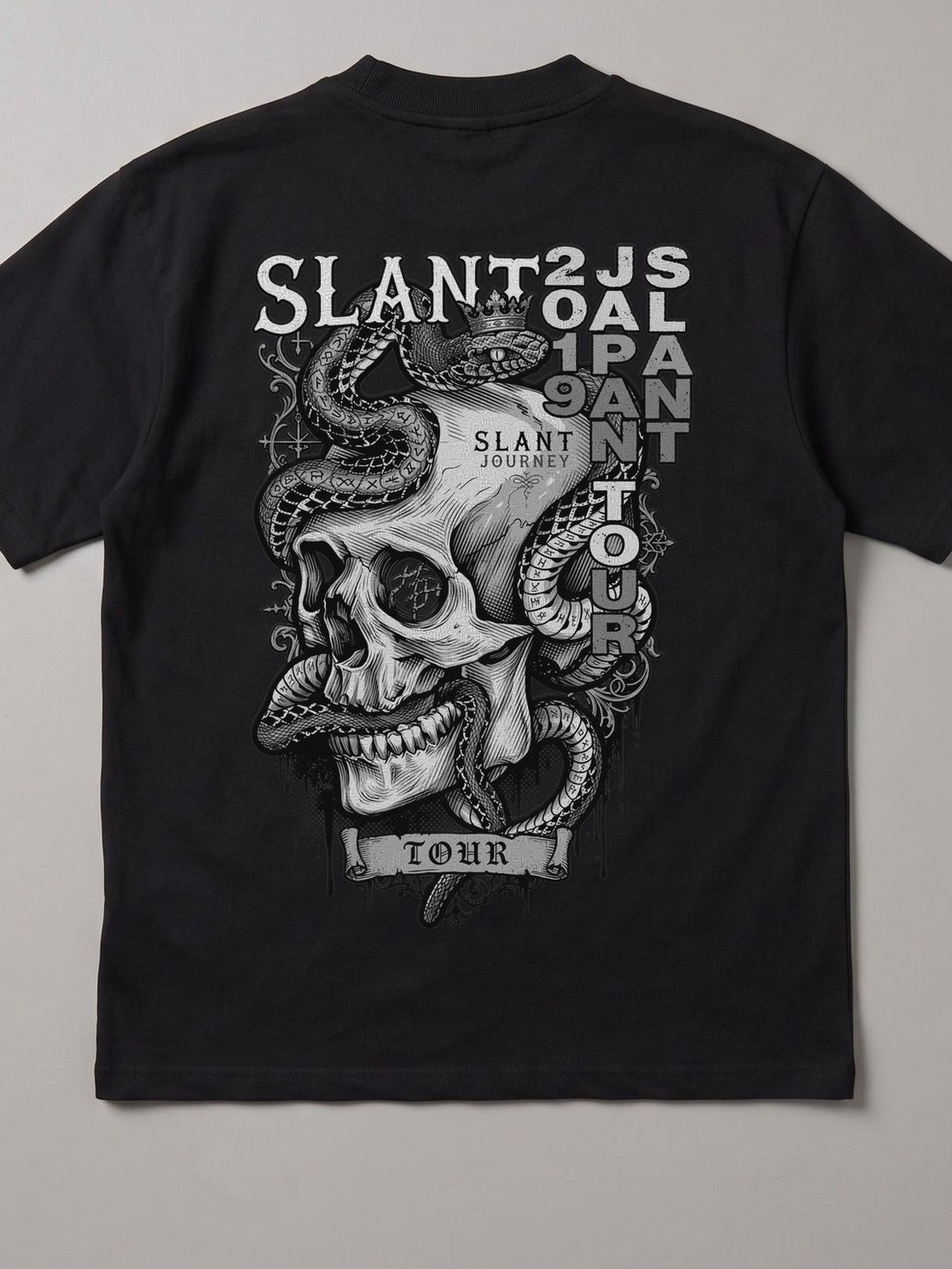 Skull y serpientes, pura actitud — Detalle del estampado